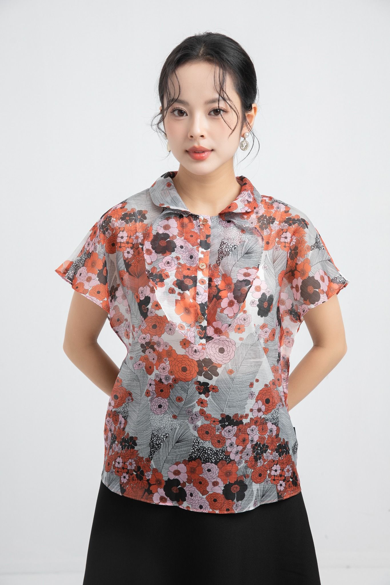 SƠ MI HỌA TIẾT SM03572