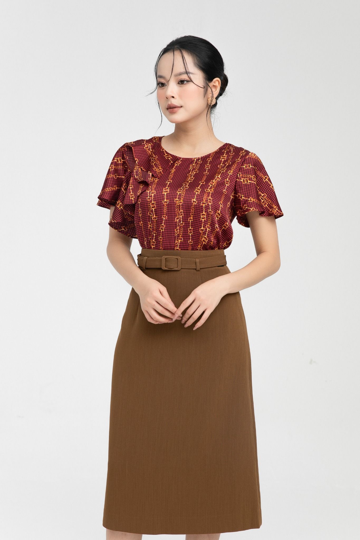 SƠ MI HỌA TIẾT XÍCH SM04212