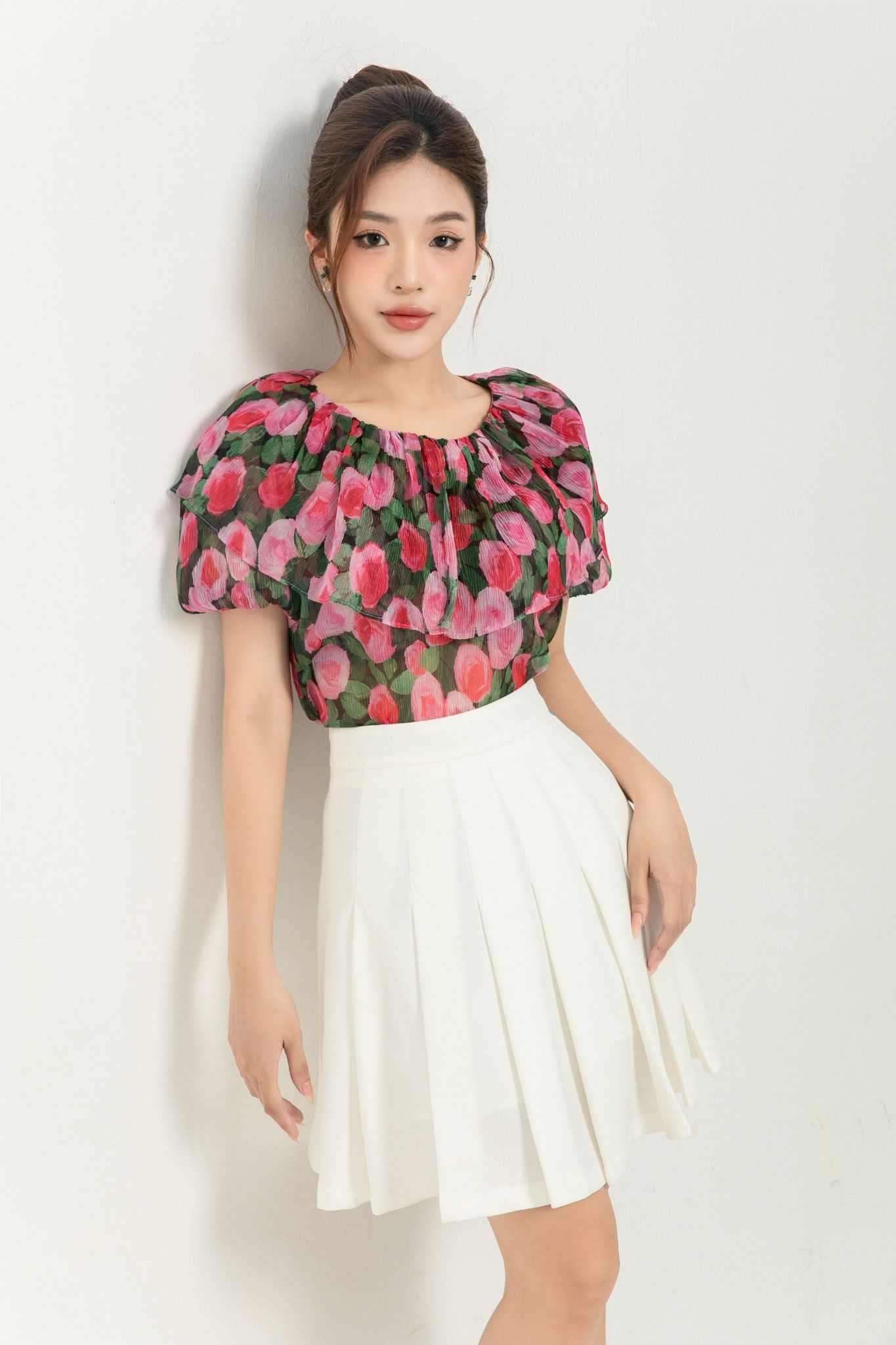 SƠ MI HOA PHỐI BÈO SM05632