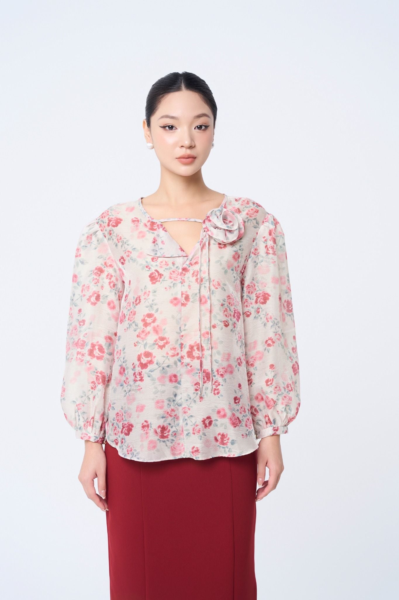 SƠ MI HOA HỒNG SM08012