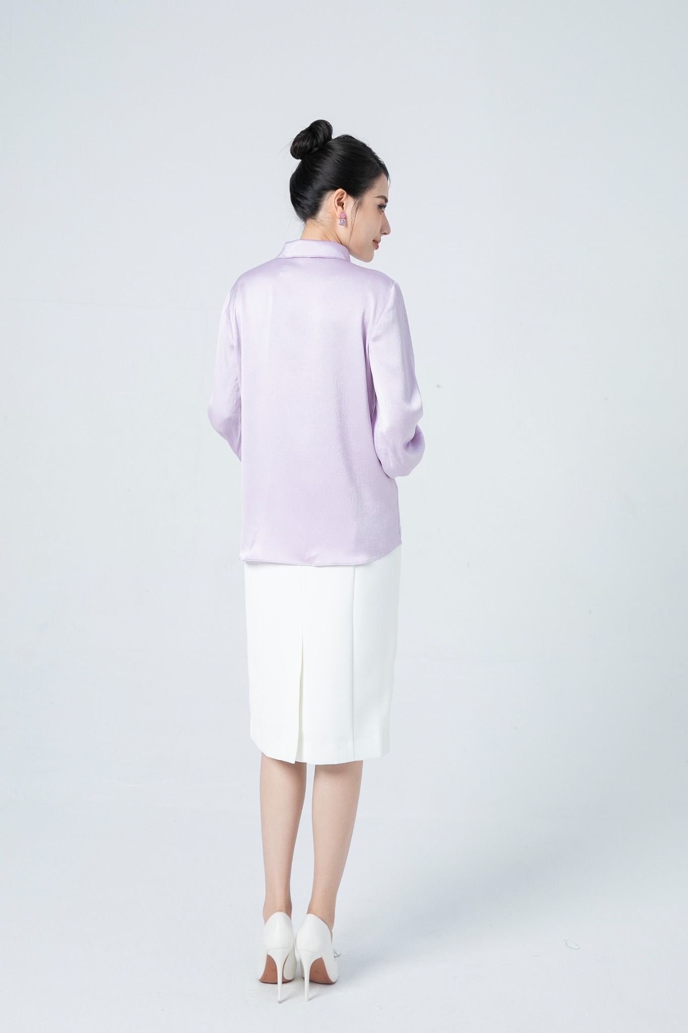 SƠ MI LỤA TRƠN SM10182