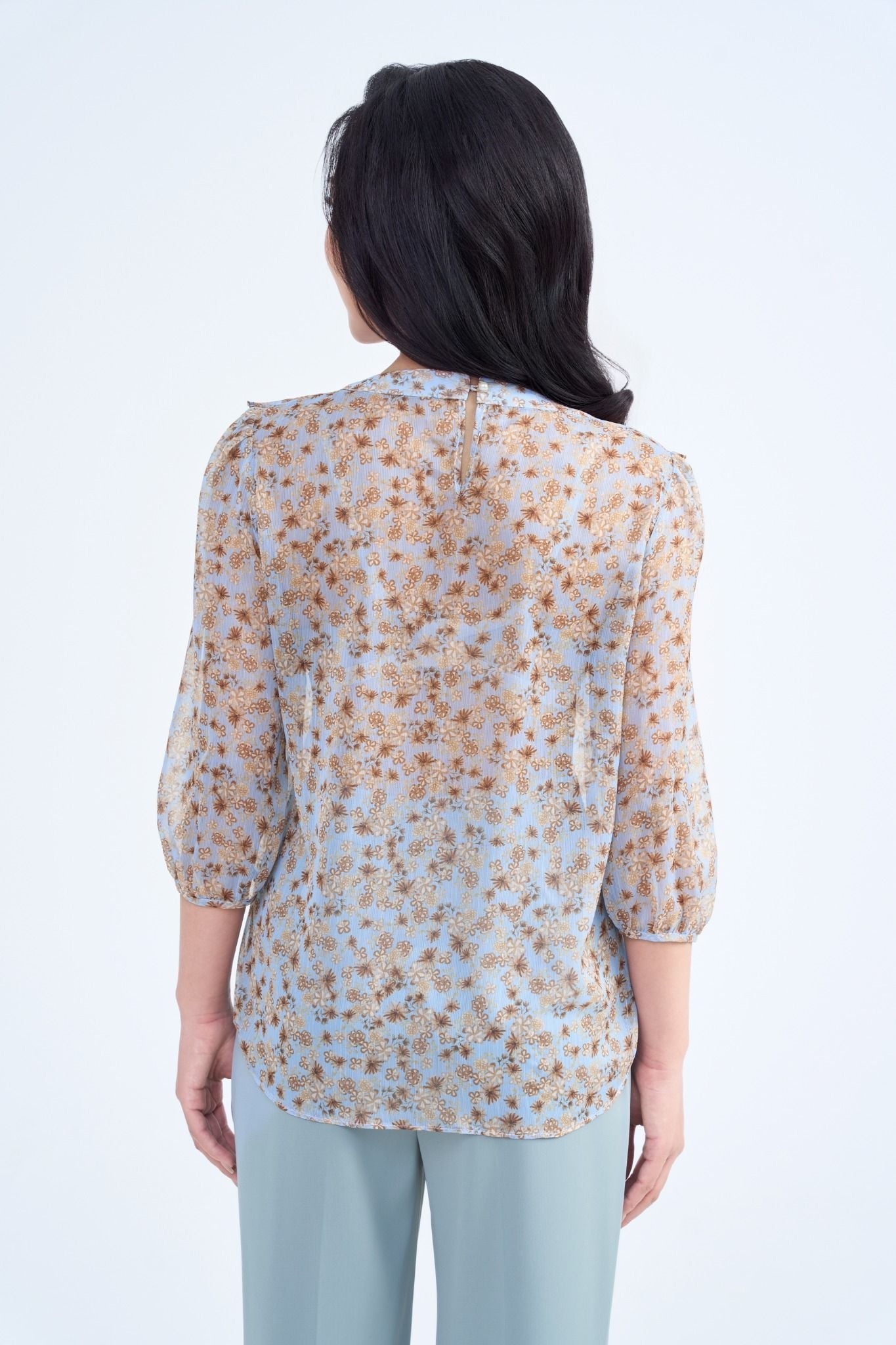 SƠ MI HOA CỔ BÈO SM11672