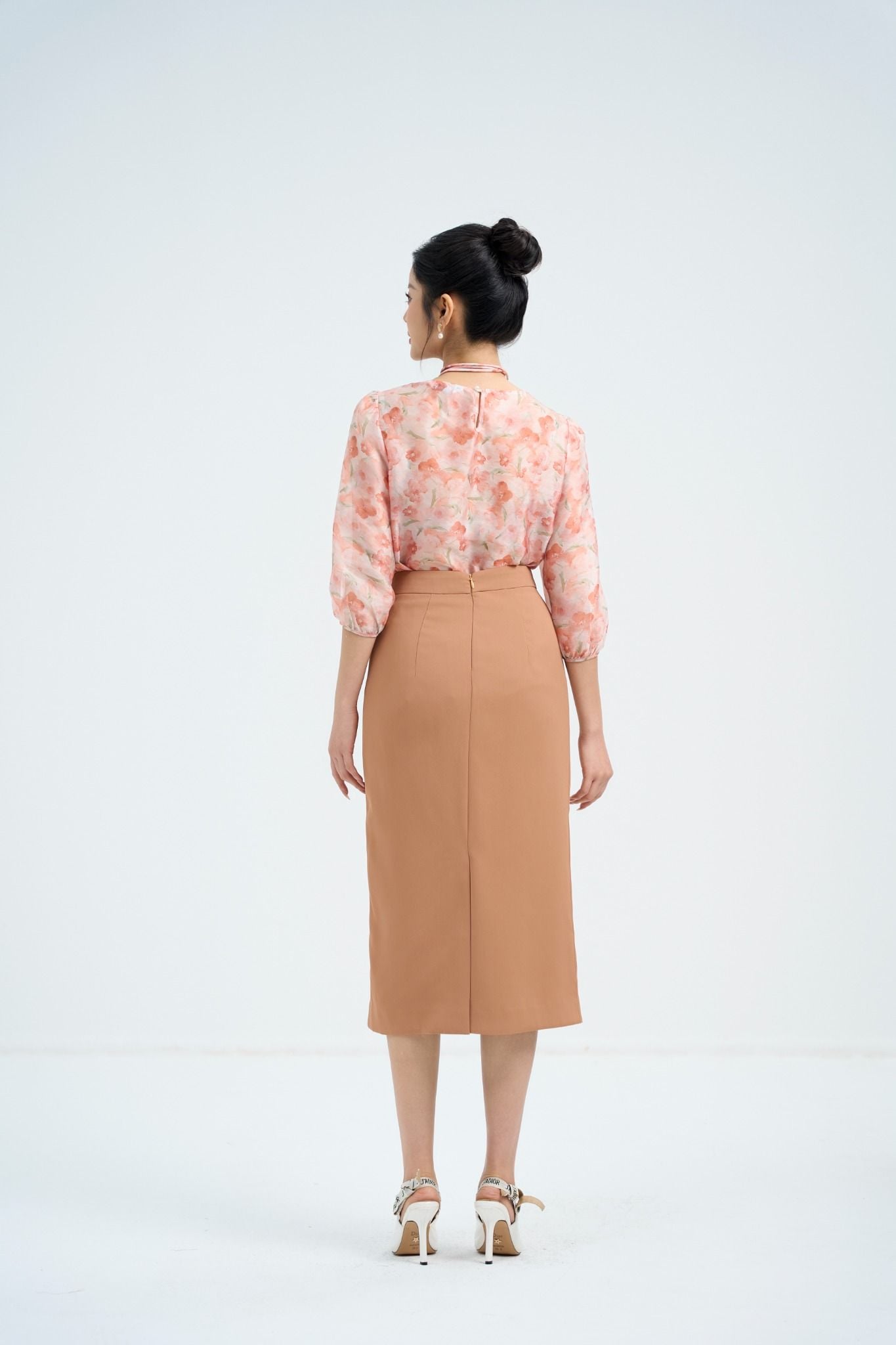 ÁO TƠ HOA KÈM DÂY HOA SM13332