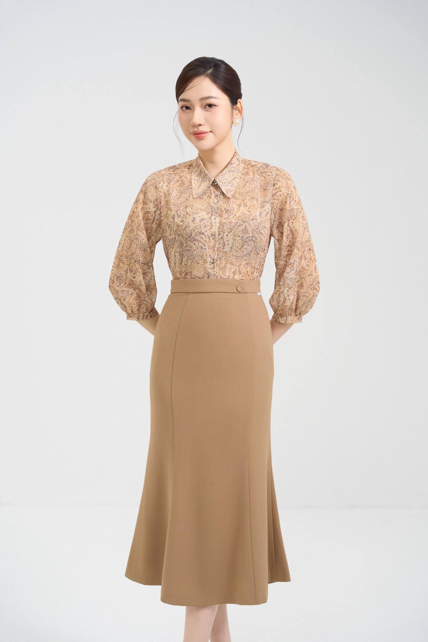 SƠ MI HỌA TIẾT SM15122