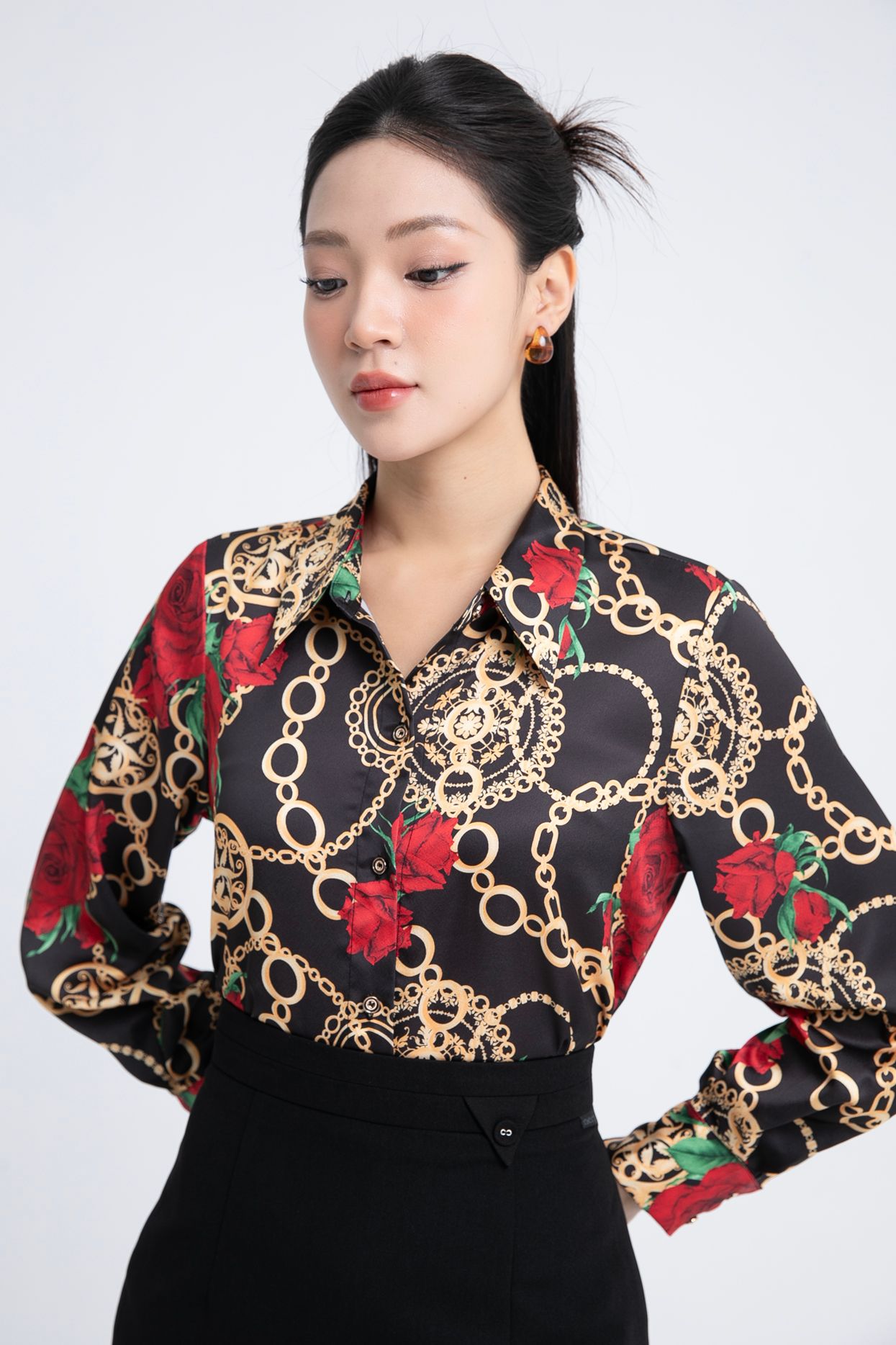 SƠ MI HỌA TIẾT SM15202