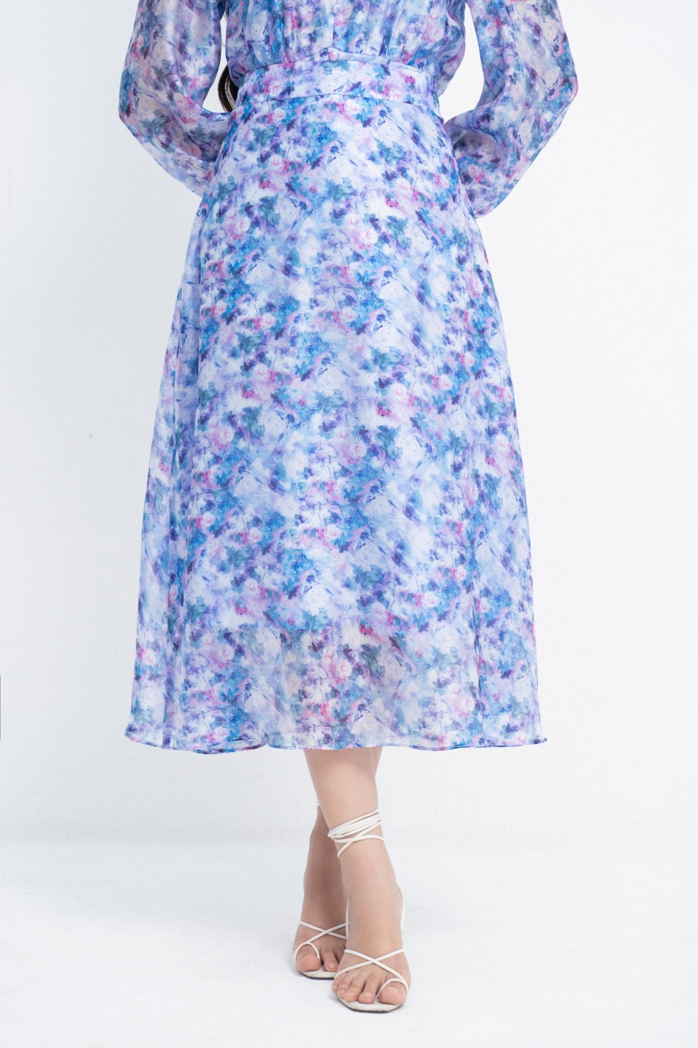 CHÂN VÁY MIDI HOA Z16602