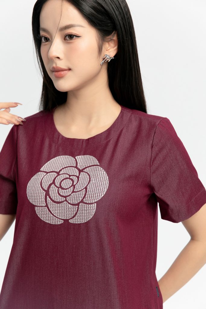  ÁO DENIM THÊU HOA SM18122 