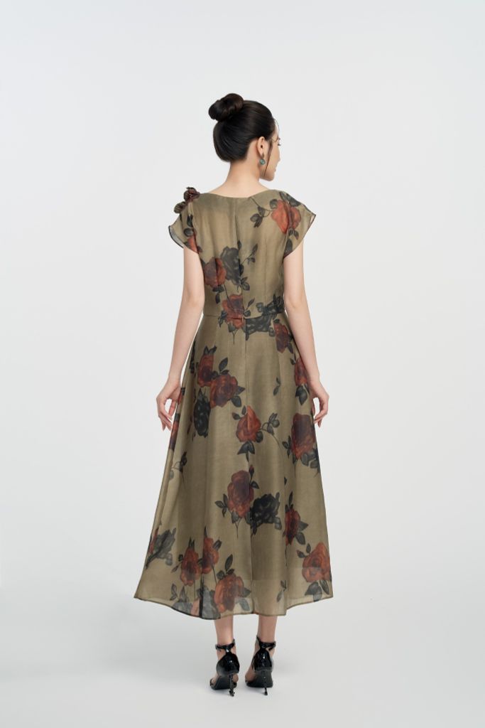  CHÂN VÁY TƠ HOA Z18332 