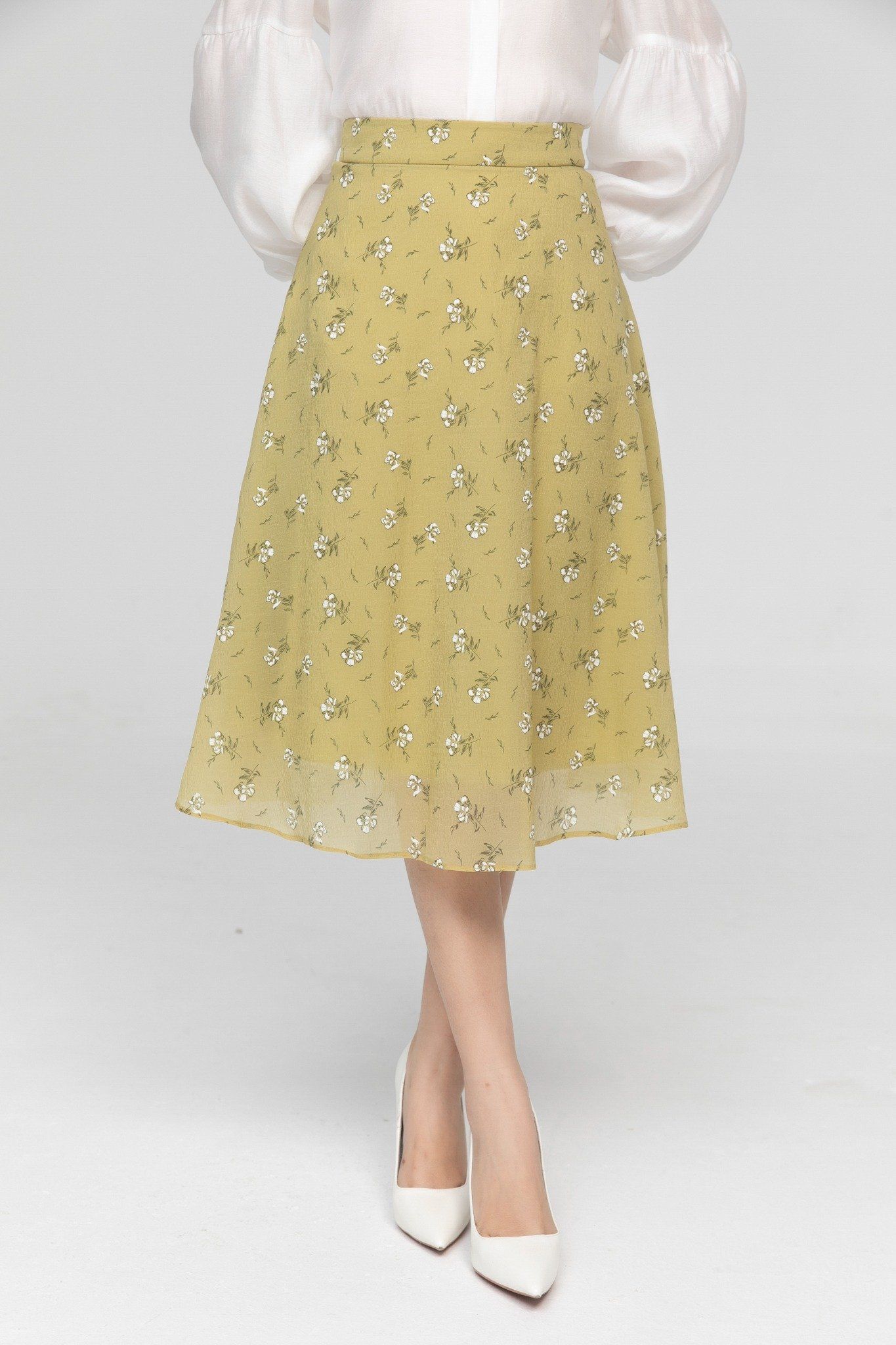 CHÂN VÁY MIDI HOA Z42042