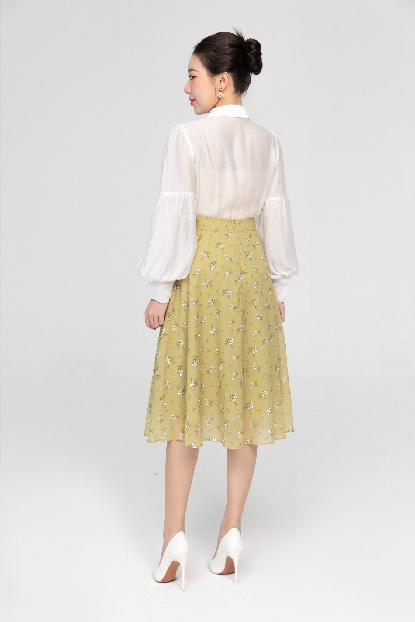 CHÂN VÁY MIDI HOA Z42042