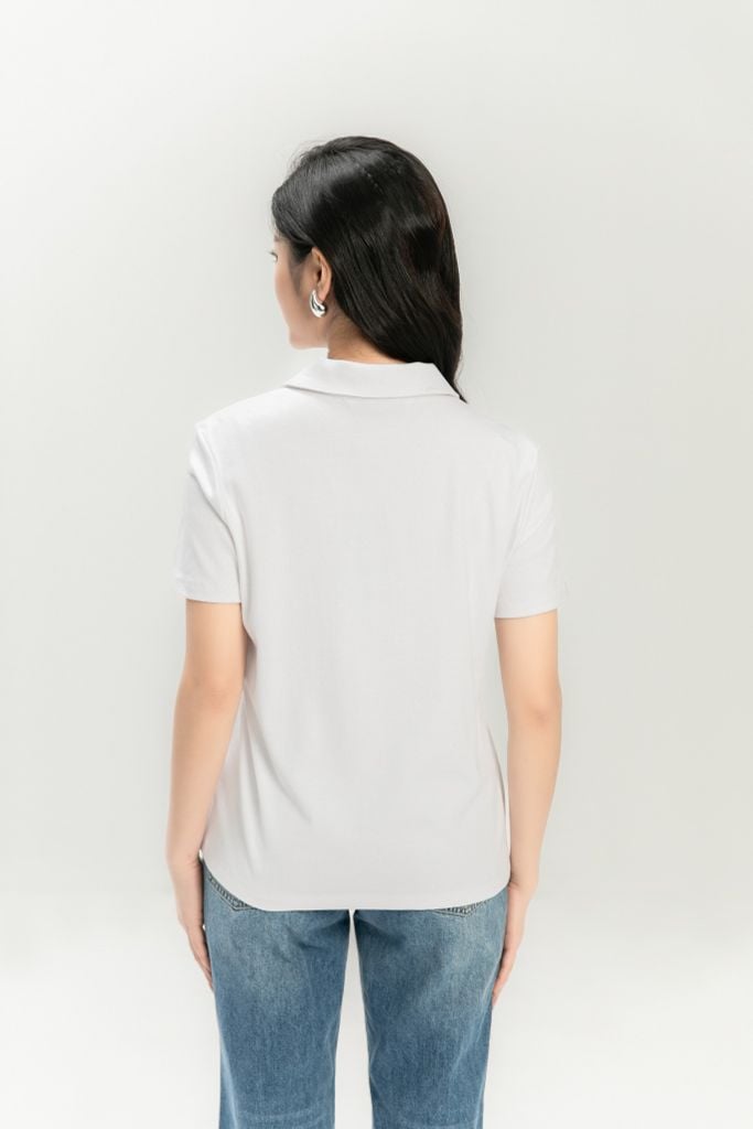  ÁO PHÔNG CỔ BẺ TS60422 