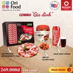 Combo Lẩu Bulgogi Ba Chỉ Bò Mỹ (1.1Kg) và Kim Chi Su Hào (450G)