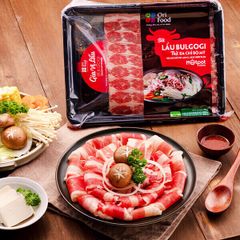 Combo Lẩu Bulgogi Thịt Ba Chỉ Bò Mỹ (770g) và Kim Chi Cải Thảo Ngò (450g)