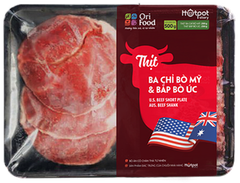 Combo Hotpot Story Thịt Ba Chỉ Bò Mỹ và Bắp Bò Úc (500g)