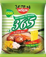 NISSIN 30 Gói Mì Không Chiên 365 Chay Súp Miso Rong Biển Nhật Bản mì ít dầu mỡ tốt sức khỏe đủ chất (Còn nhiều hàng)