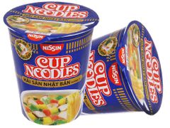 NISSIN 24 Ly Mì Hải Sản Nhật Bản - Mì Ly Không Chiên Súp Hải Sản Rau Nhật Bản - Mì ít dầu mỡ tốt sức khỏe đủ chất (Còn nhiều hàng)