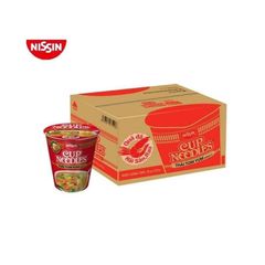 NISSIN Nhật Bản - Mì Ly Thái Tom Yum - Mì Không Chiên Thai Tom Yum Hải Sản Súp Rau Nhật Bản mì ít dầu mỡ tốt sức khỏe đủ chất - Carton 2 Ly - 4ly - 24ly (Còn nhiều hàng)