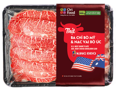 Combo Thịt nướng Ba Chỉ Bò Mỹ và Nạc Vai Bò Úc (500g)