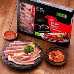 Combo Thịt Nướng Ba Chỉ Bò Mỹ (750g) và Kim Chi Củ Cải Vàng (350g)