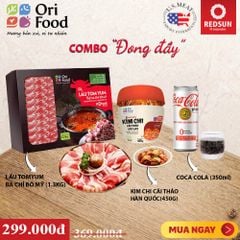 Combo Lẩu TomYum Ba Chỉ Bò Mỹ (1.3Kg) và Kim Chi Cải Thảo Cắt Lát (450g)