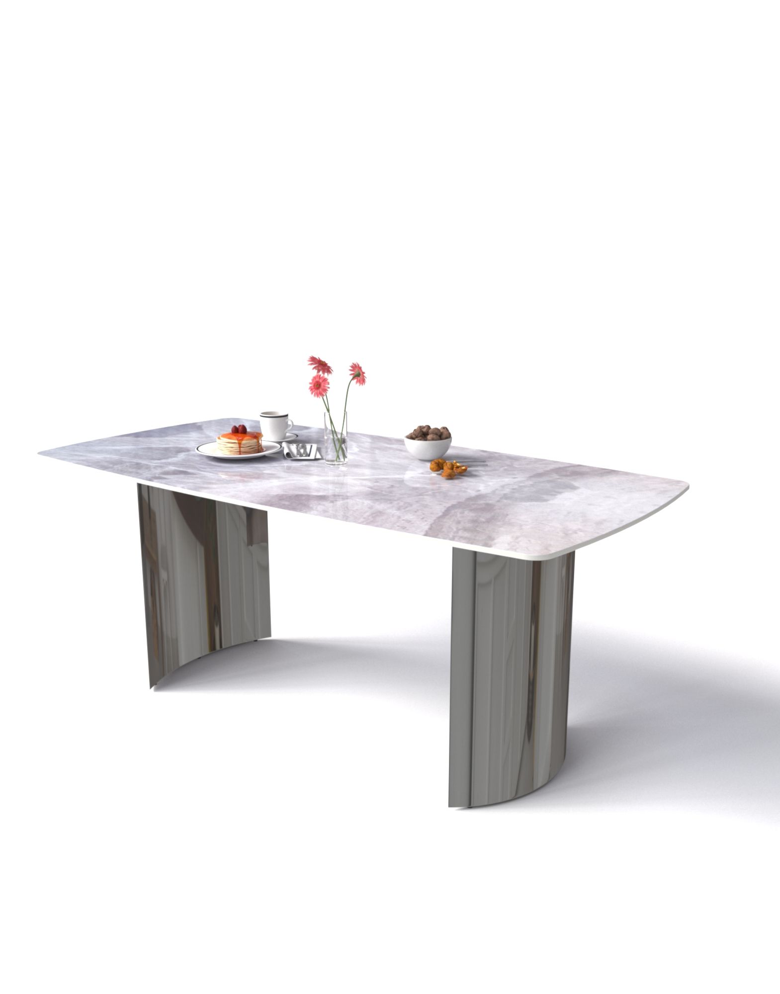 Bàn ăn BA09-D16 - Mặt đá ceramic bền bỉ trong không gian bàn ăn gia đình