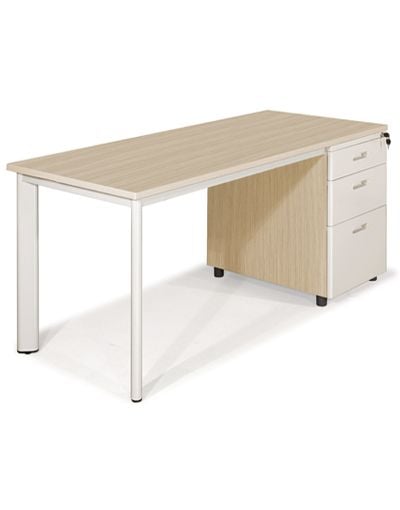 Bàn BCO16H5 - Bề mặt Melamine và chân thép oval bền bỉ