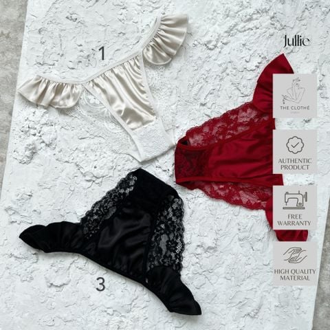  QUẦN LÓT REN PHỐI LỤA QUẦN LỤA JULLIE 