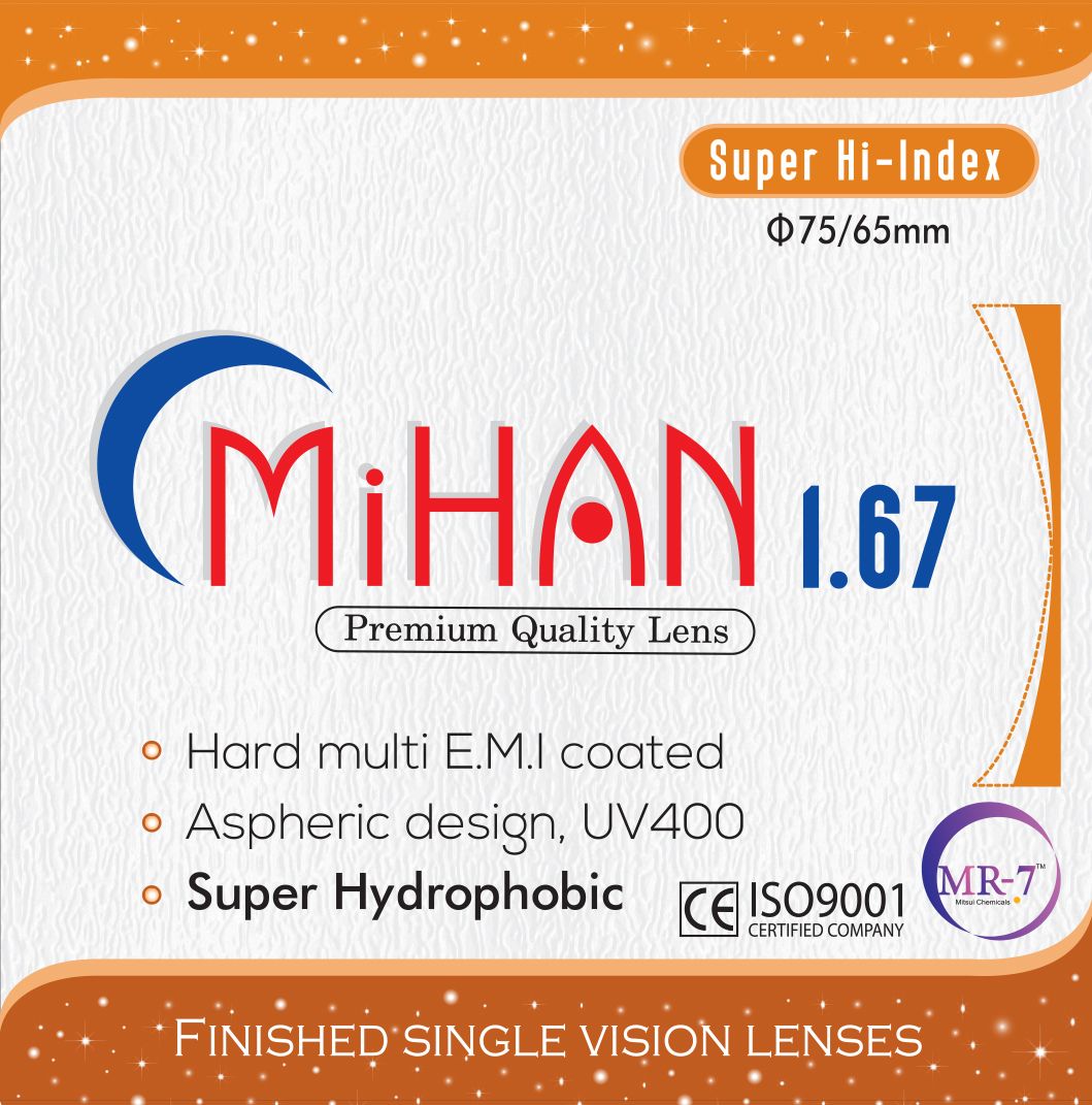 MiHAN 1.67 Mr-7 CHỐNG PHẢN QUANG, SIÊU TRƠN, UV400