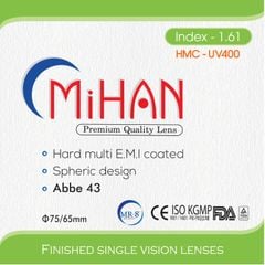 MiHAN 1.60/1.61 Mr-8 CHỐNG PHẢN QUANG, UV400