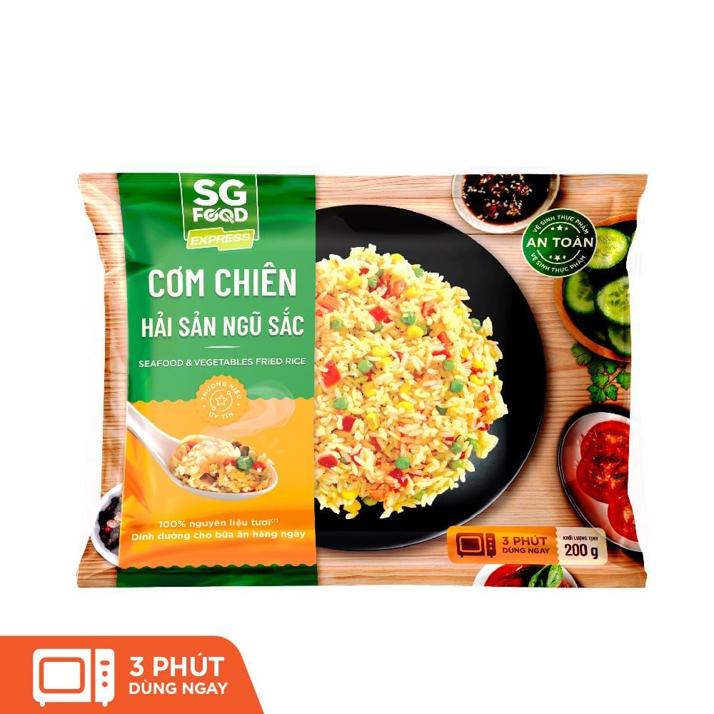 Cơm chiên hải sản ngũ sắc 200g