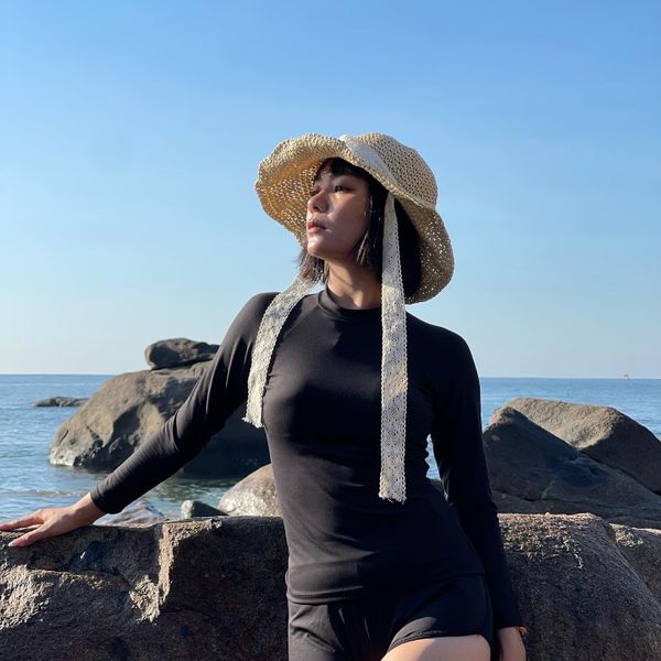  Quần bơi short màu đen - Black short bottom 