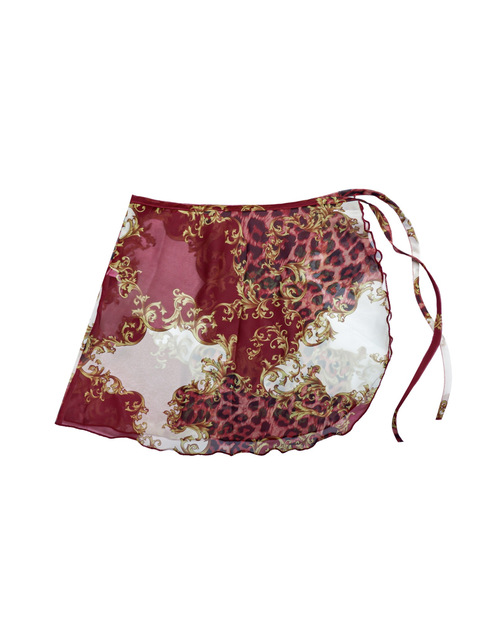 Patterned Short Skirt Cover-up