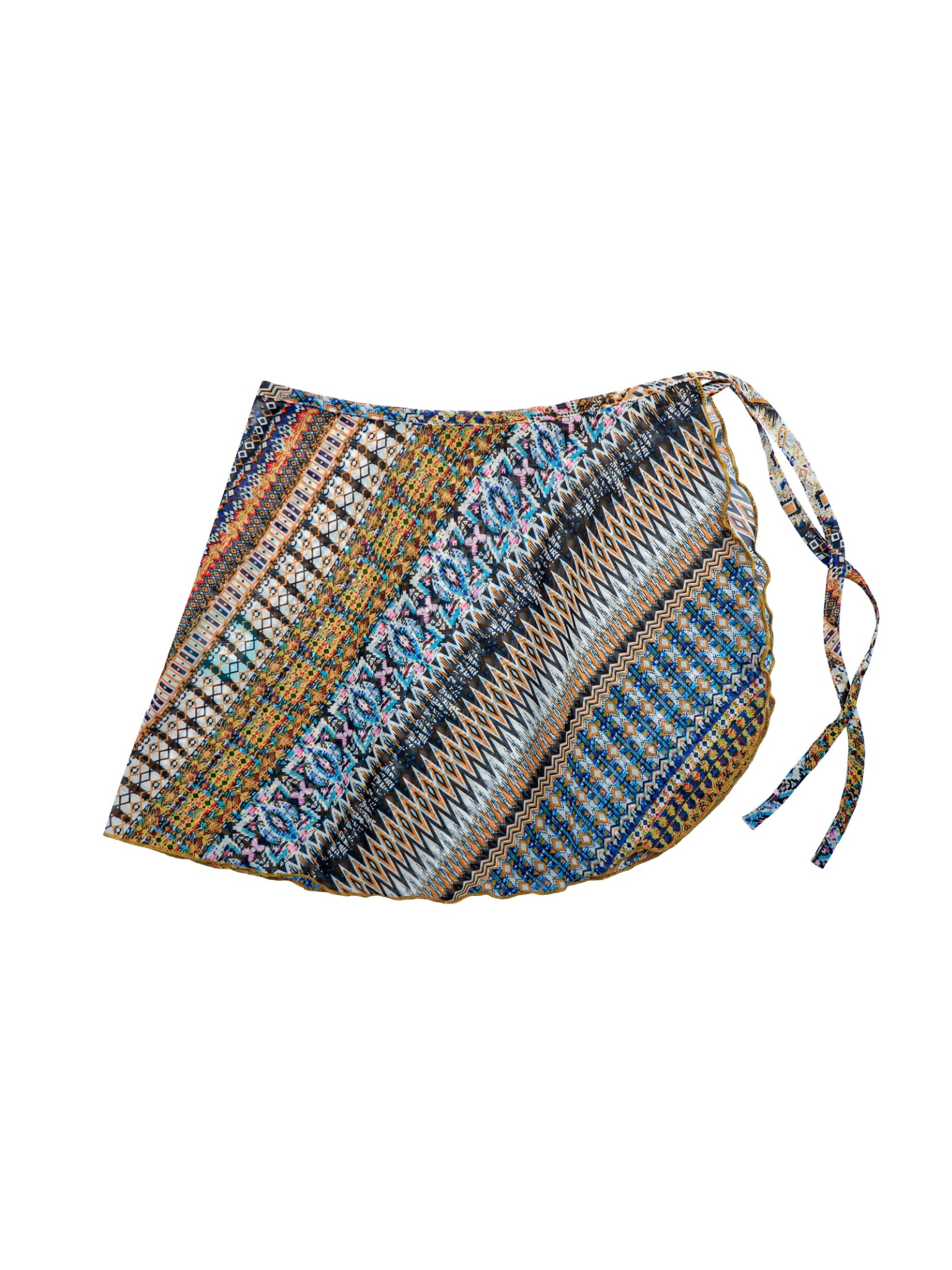 Patterned Short Skirt Cover-up