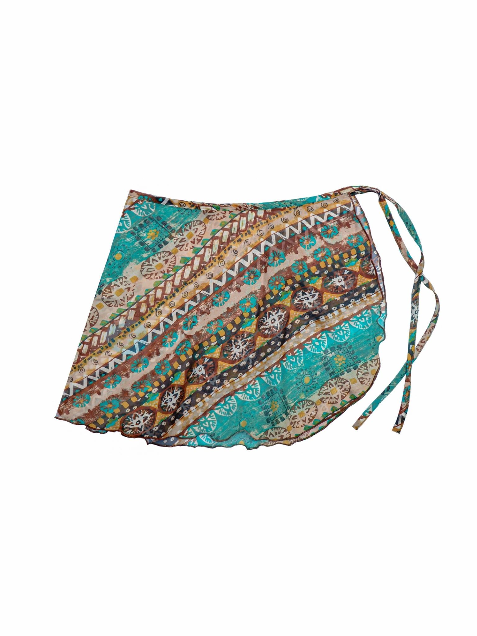 Patterned Short Skirt Cover-up 