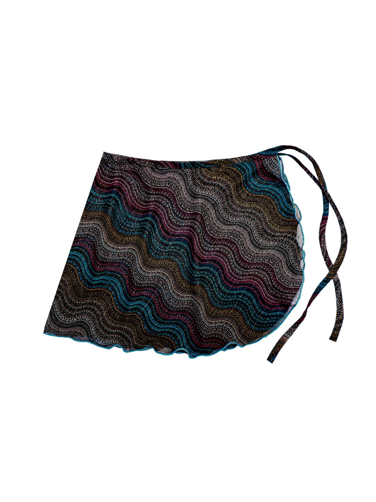 Patterned Short Skirt Cover-up