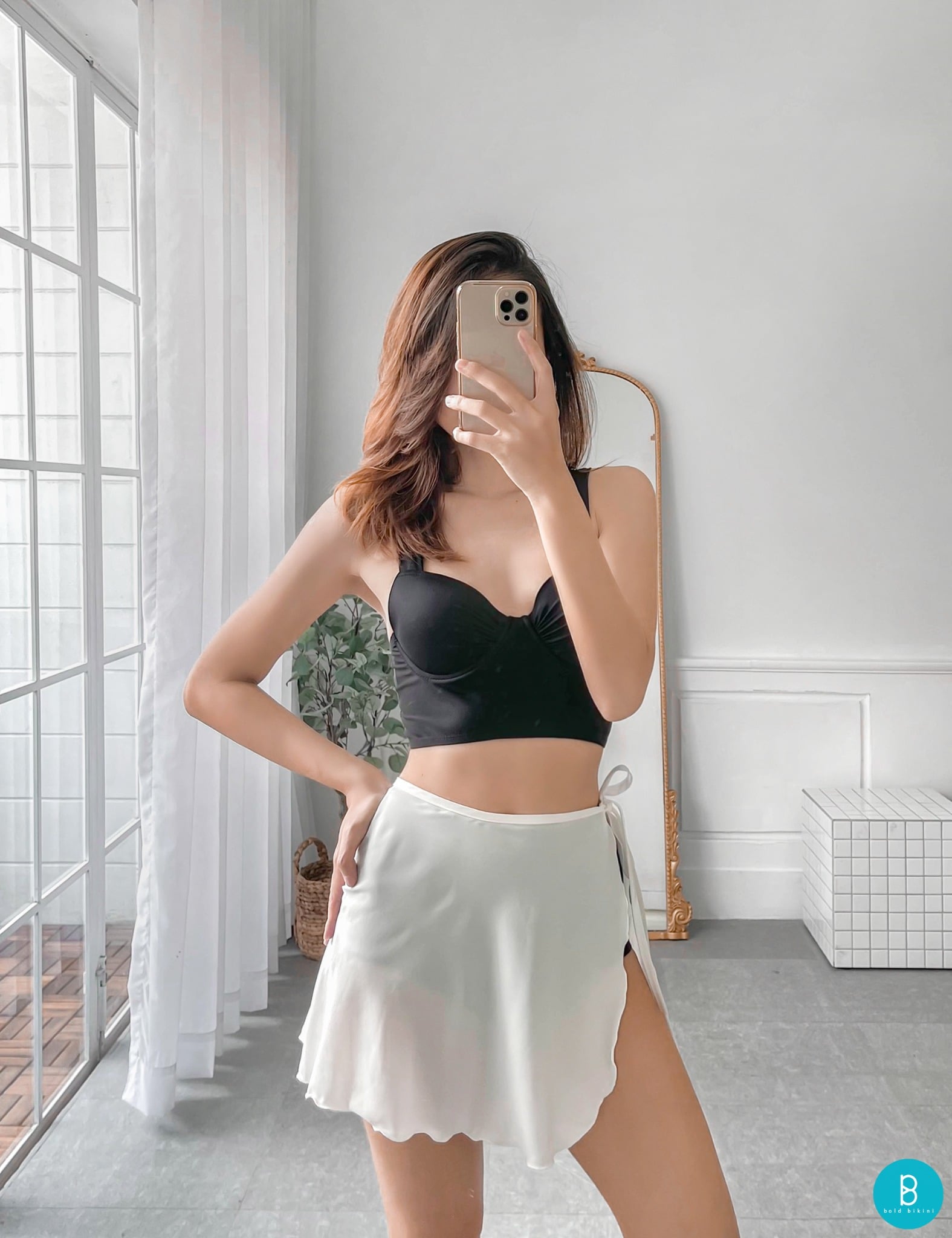 White Short Skirt Cover-Up