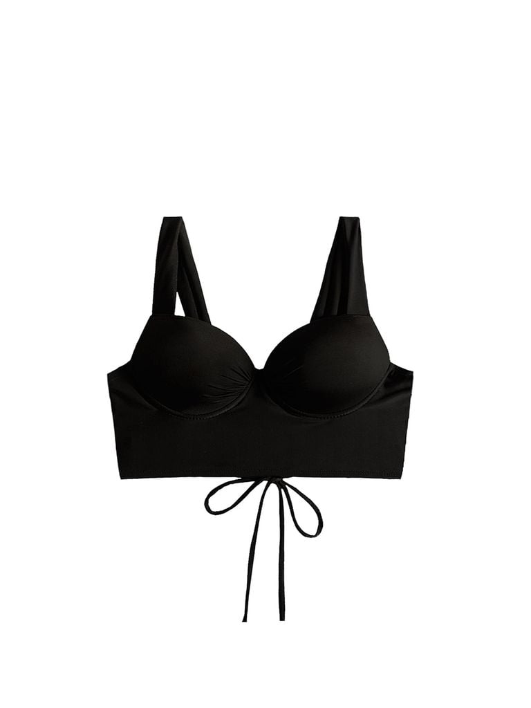 Áo bơi màu đen có gọng kèm mút nâng ngực - Push Up Black Top