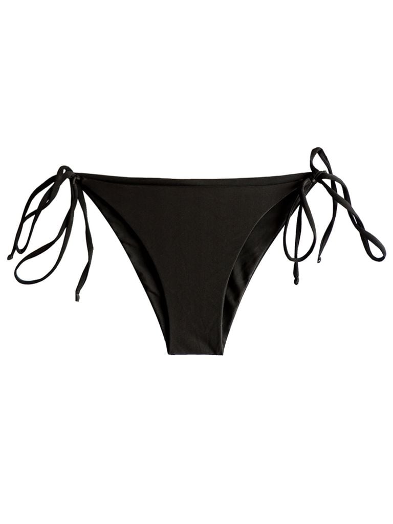 Quần bơi Bold Bikini dáng tam giác cột dây màu đen - Charcoal Triangle Bottom