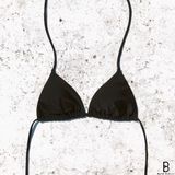  Áo bơi tam giác cột dây màu đen - Charcoal Triangle Top 