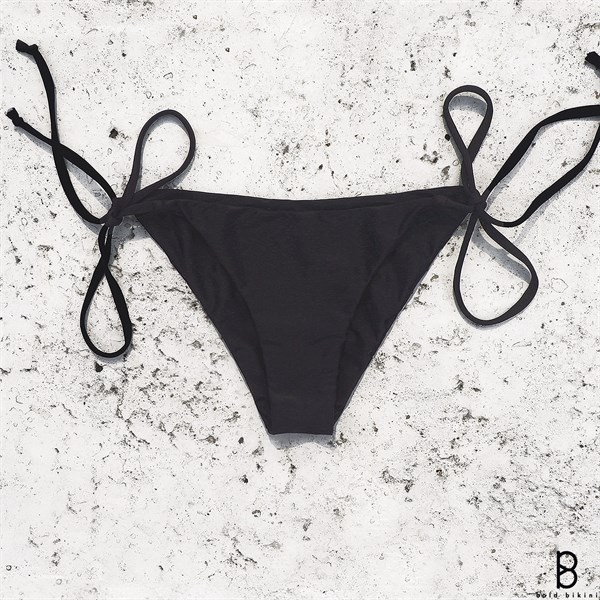 Quần bơi Bold Bikini dáng tam giác cột dây màu đen - Charcoal Triangle Bottom