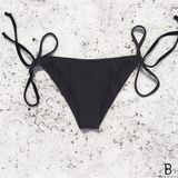 Quần bơi Bold Bikini dáng tam giác cột dây màu đen - Charcoal Triangle Bottom 