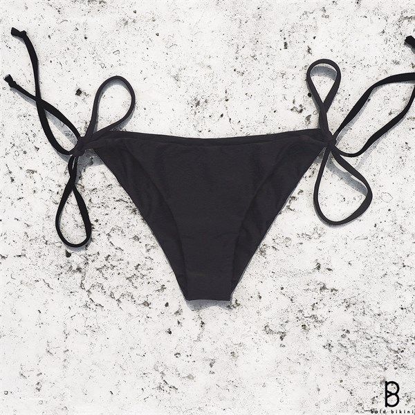  Quần bơi Bold Bikini dáng tam giác cột dây màu đen - Charcoal Triangle Bottom 