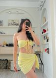  Luna Set - Bikini 3 mảnh tay bồng kèm váy quấn 