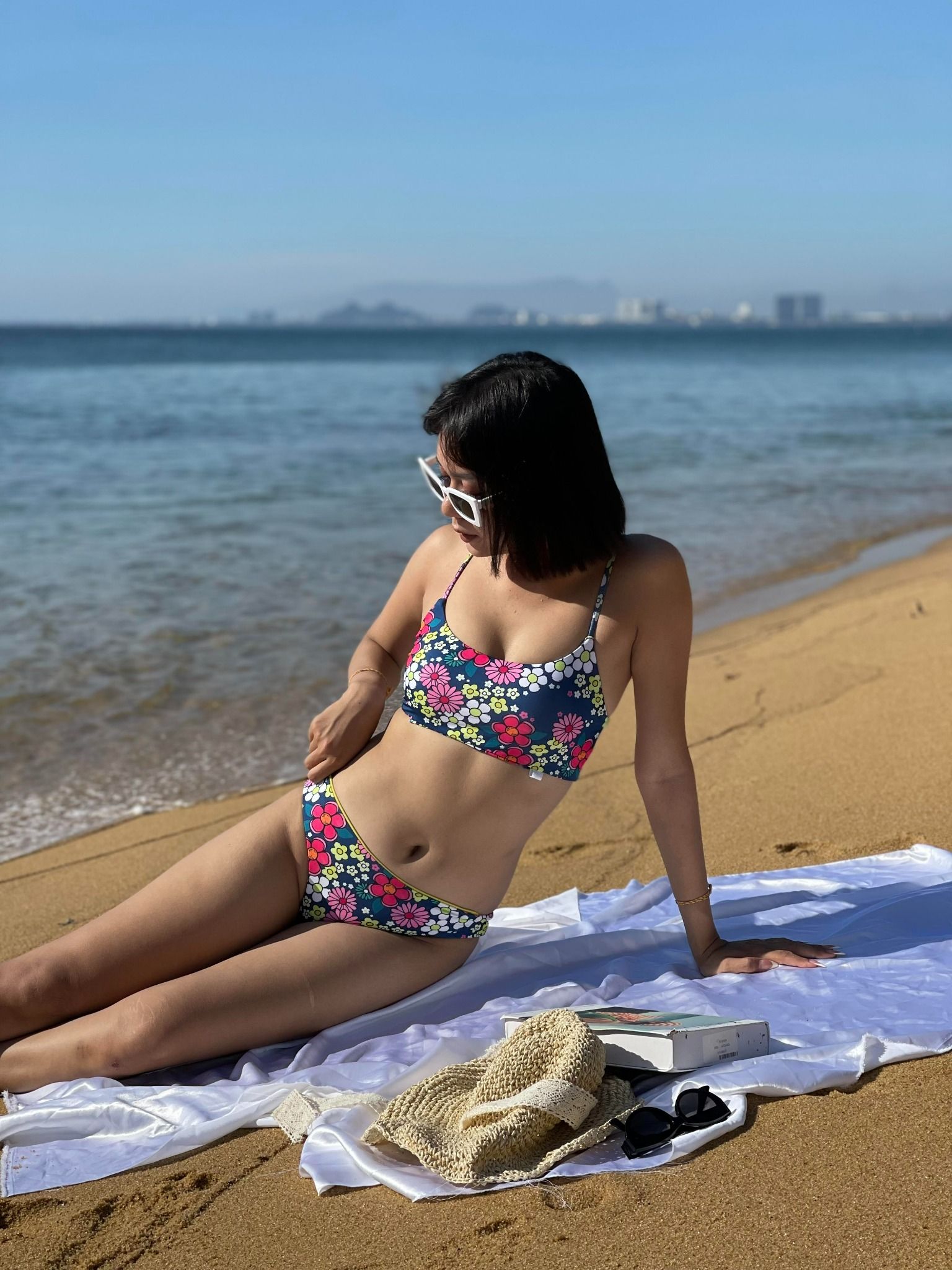  Quần bơi 2IN1 (Mặc được cả 2 mặt) họa tiết hoa - Space Hibiscus 2in1 Bottom 