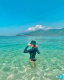  Áo bơi tay dài màu đen chống nắng - Layne Black Top 