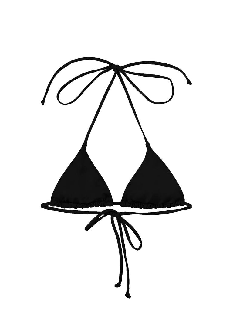 Áo bơi tam giác cột dây màu đen - Charcoal Triangle Top