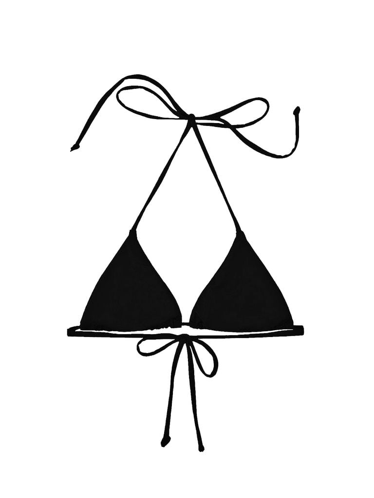 Áo bơi tam giác cột dây màu đen - Charcoal Triangle Top