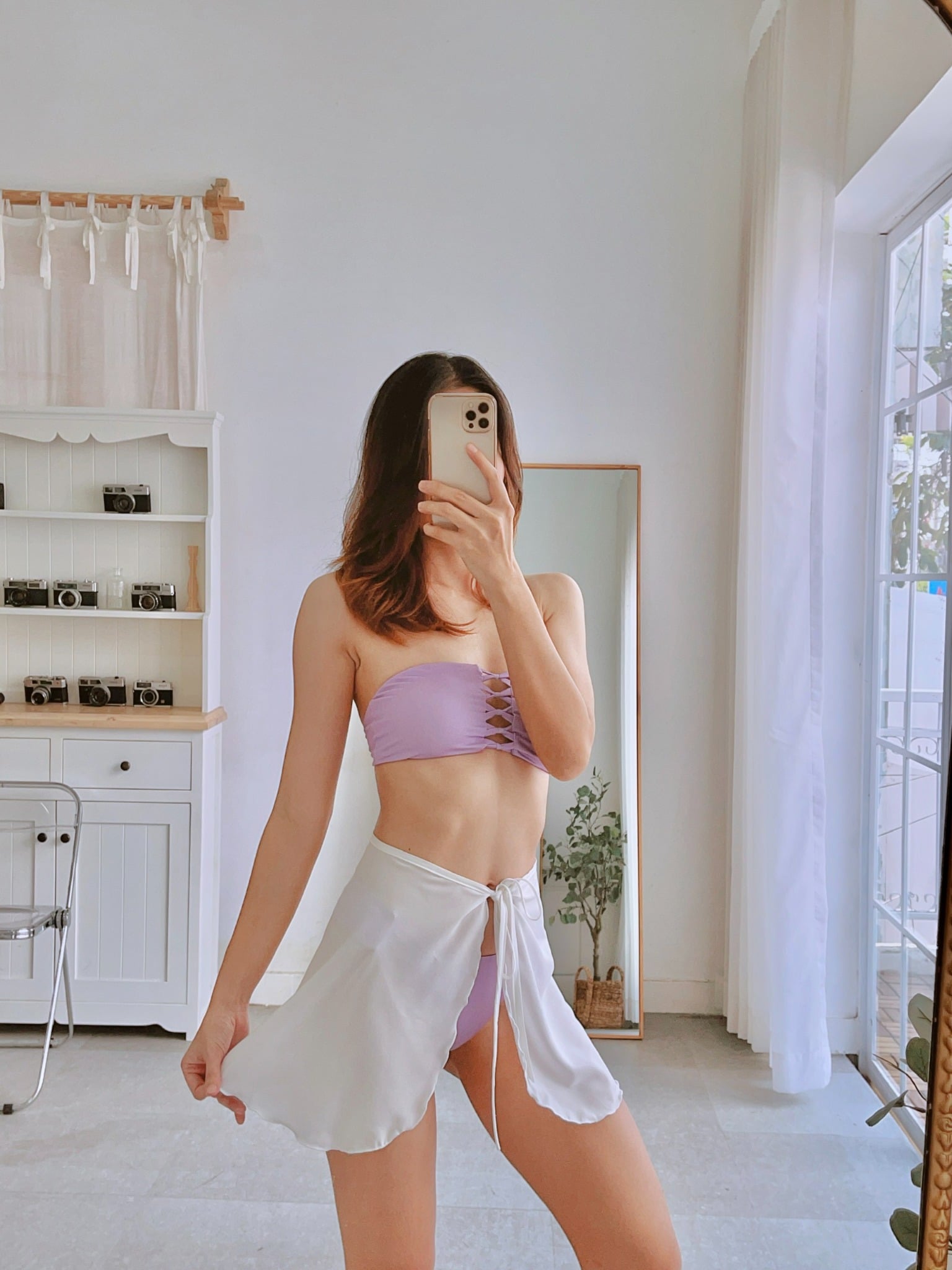 White Short Skirt Cover-Up