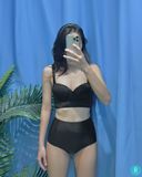  Áo bơi màu đen có gọng kèm mút nâng ngực - Push Up Black Top 