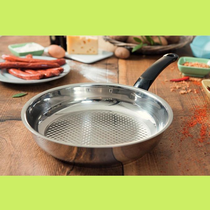  Chảo inox Đức cao cấp Fissler Steelux. Chuyên gia trong việc chiên thức ăn ở nhiệt độ cao. 